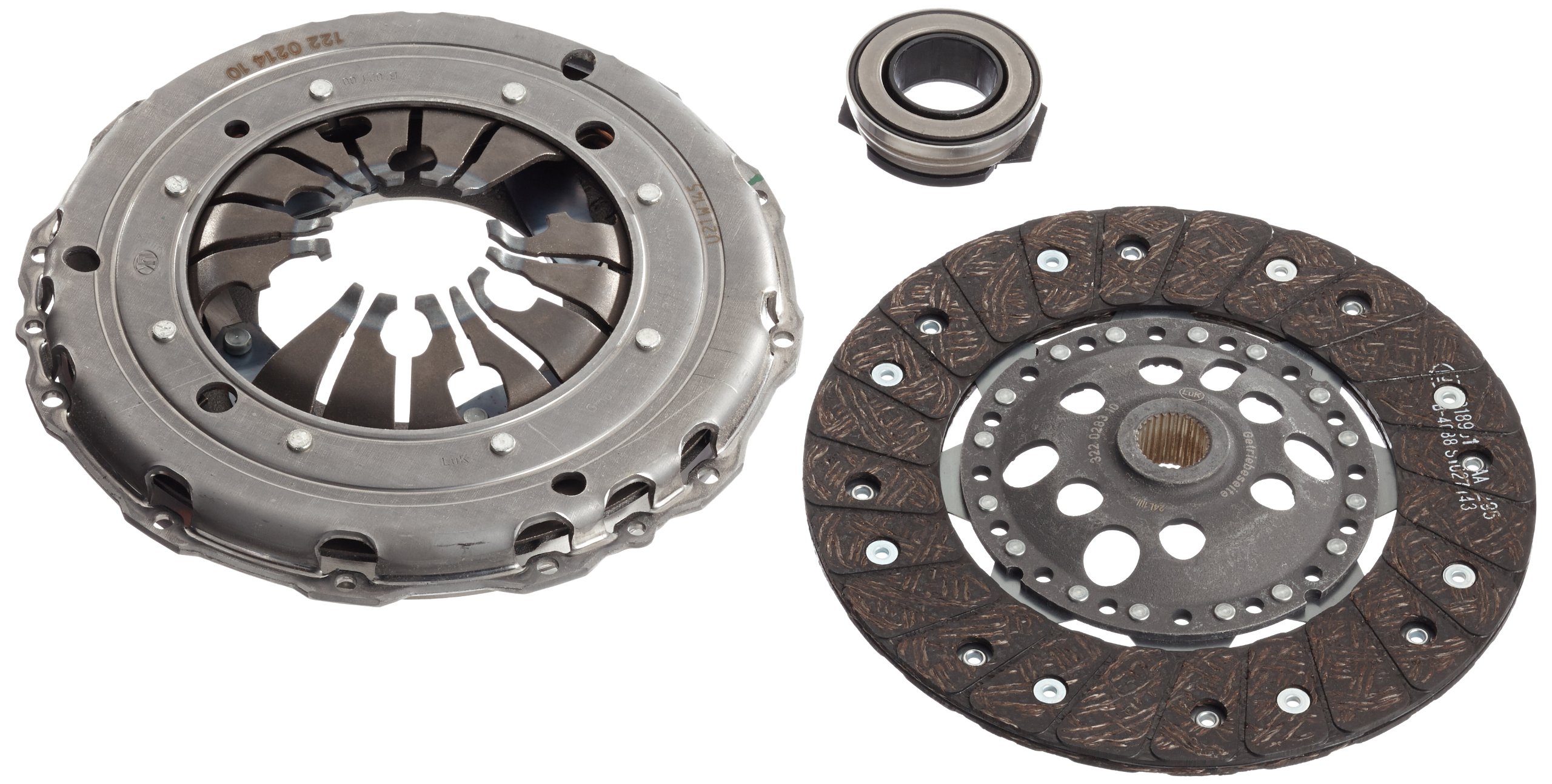 Clutch Kit 3pc (Cover+Plate+Releaser) fits VW BORA 1J2, 1J6 1.9D 98 to 05 LuK