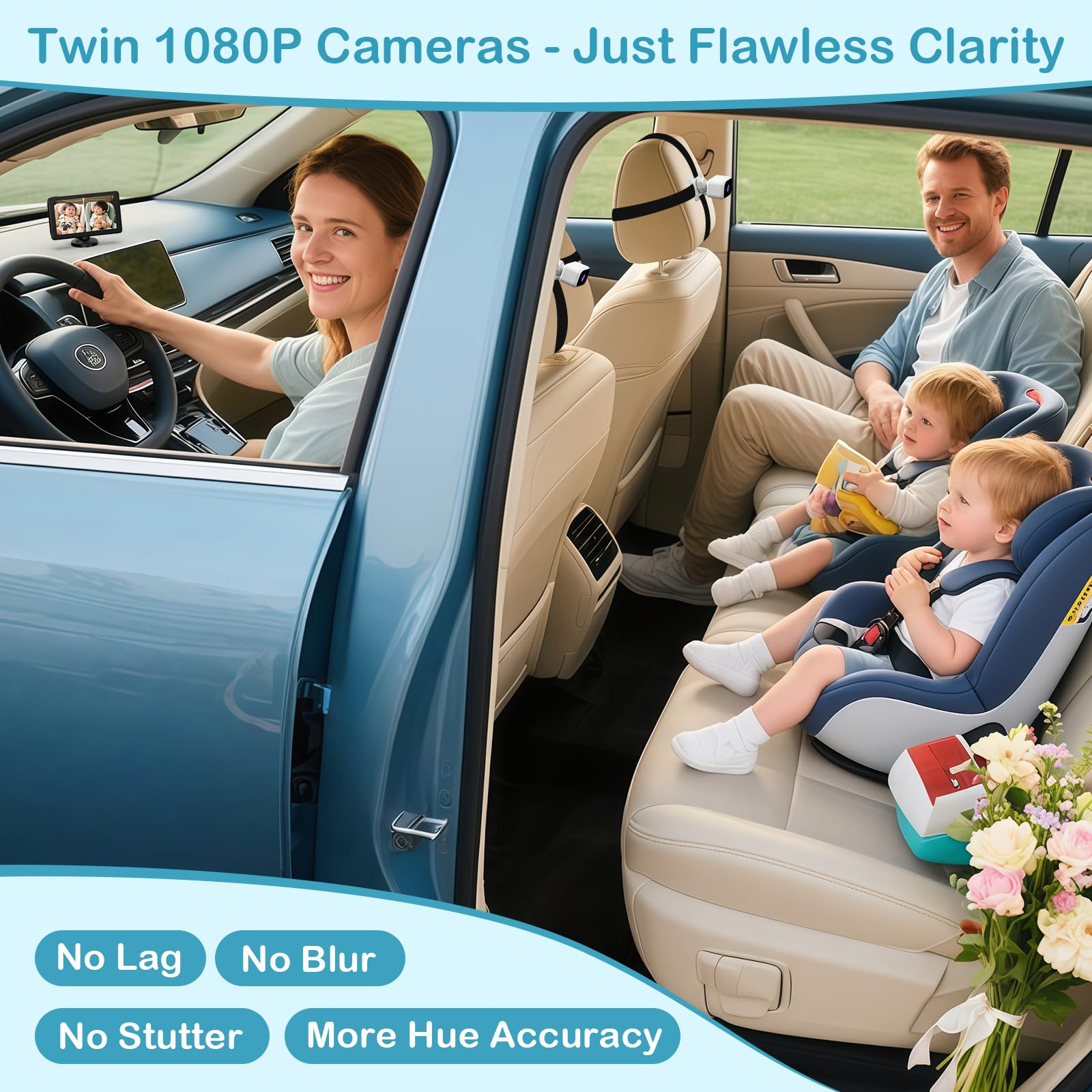 2児のsenmama Amazon.com: pemacom Baby Car Camera for 2-Kids: 7 Inch IPS Display