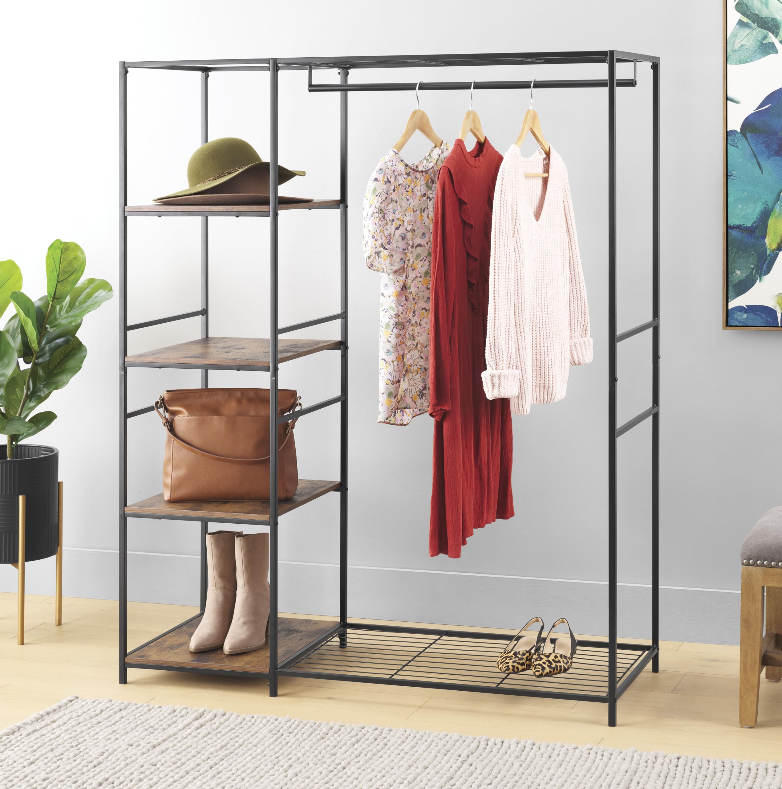 Armoire De Rangement Whitmor Avec Housse Grise - Montage Sans Outil - Pour Placard Ou Garage