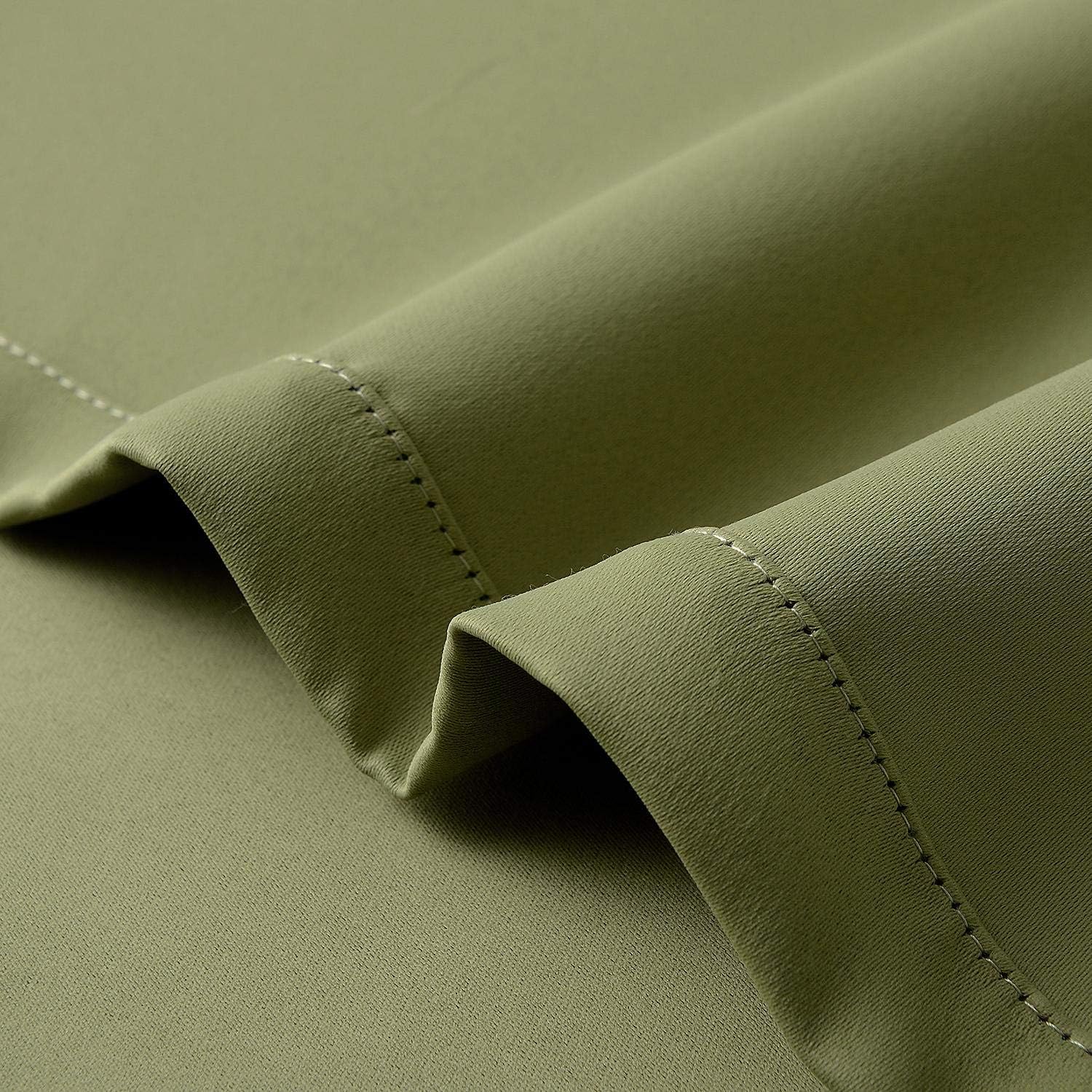 cololeaf Indoor/Outdoor Tab Top Curtain Waterproof for Patio| Porch| Gazebo| Pergola | Cabana | Dock| Beach Home - Olive 52W x 84L Inch (1 Panel)