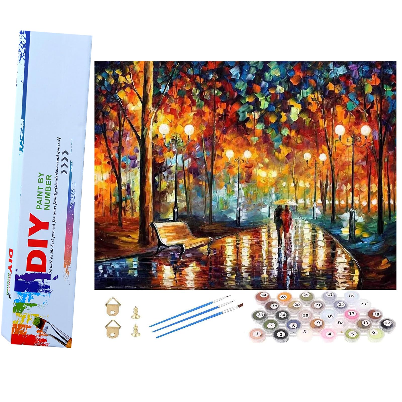 Kit de pintura por números de flores tropicales para adultos, ramos de jardín, pintura acrílica fácil para principiantes, decoración de pared para sala de estar y dormitorio. - México Kit de pintura por números de flores tropicales para adultos, ramos de jardín, pintura acrílica fácil para principiantes, decoración de pared para sala de estar y dormitorio. - México