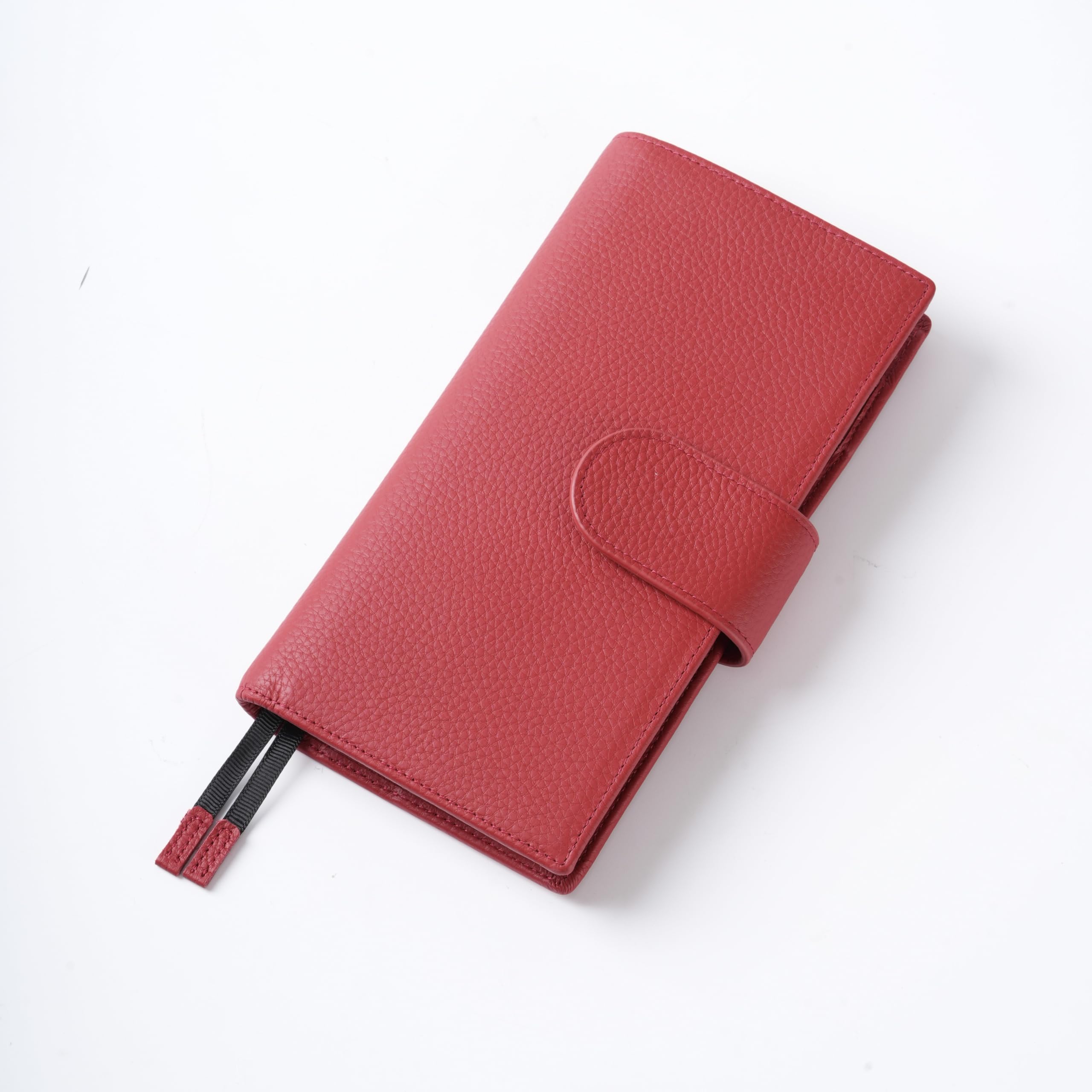 Smartfee Planner Cover for Hobonichi Weeks, with Zipper and Big Back Pocket, Pebble Print Leather (Pebble wine)