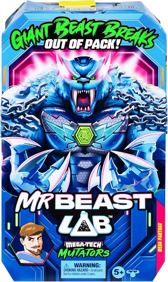 MRBEAST LAB MEGA-TECH Mutator Panthar, Poseable Action Figures