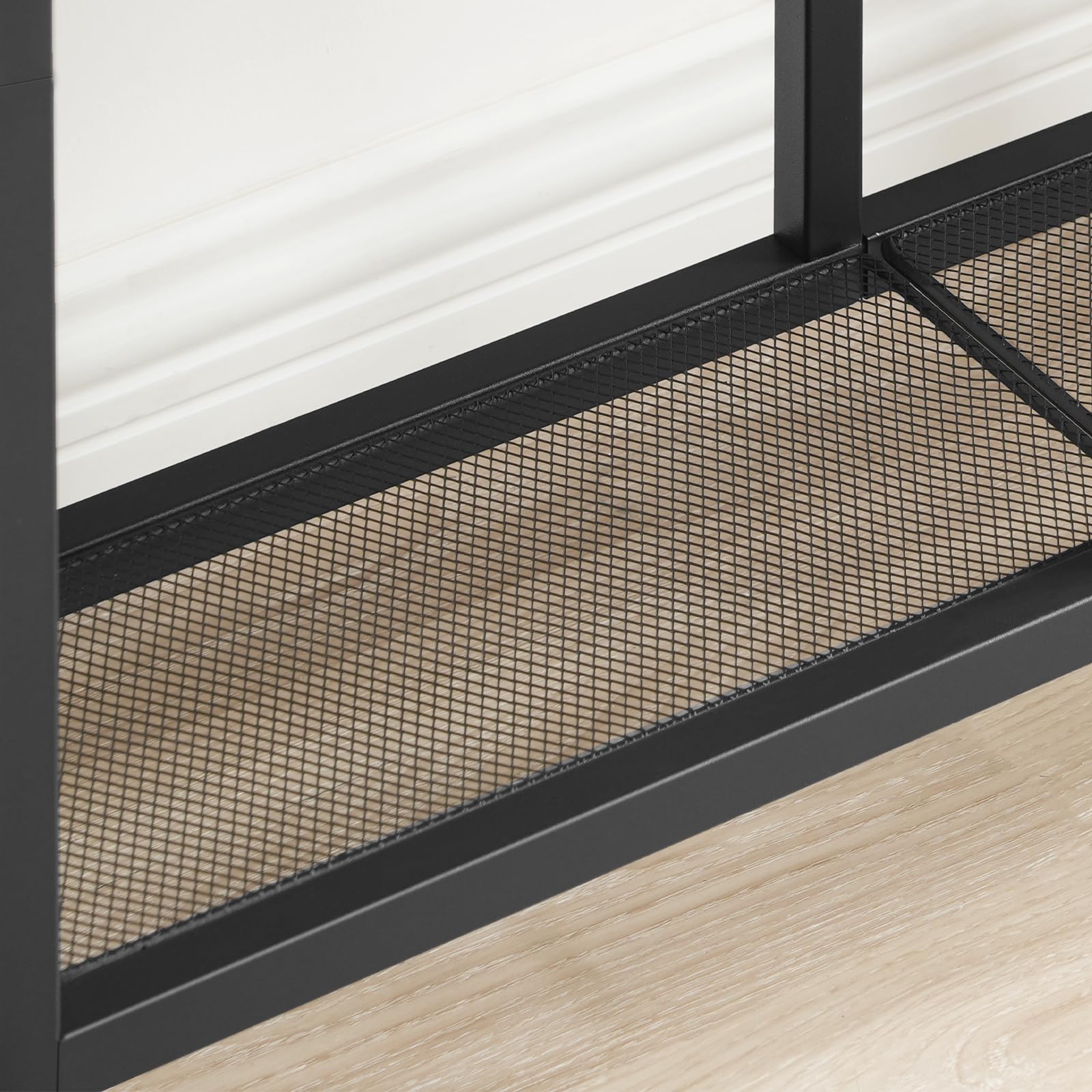 HOOBRO Schmaler Konsolentisch, 75 cm Beistelltisch, Flurtisch, Kleiner Ausstellungstisch, Sofatisch für kleinen Raum, für Eingang, Flur, Vintagebraun-Schwarz EBF79XG01