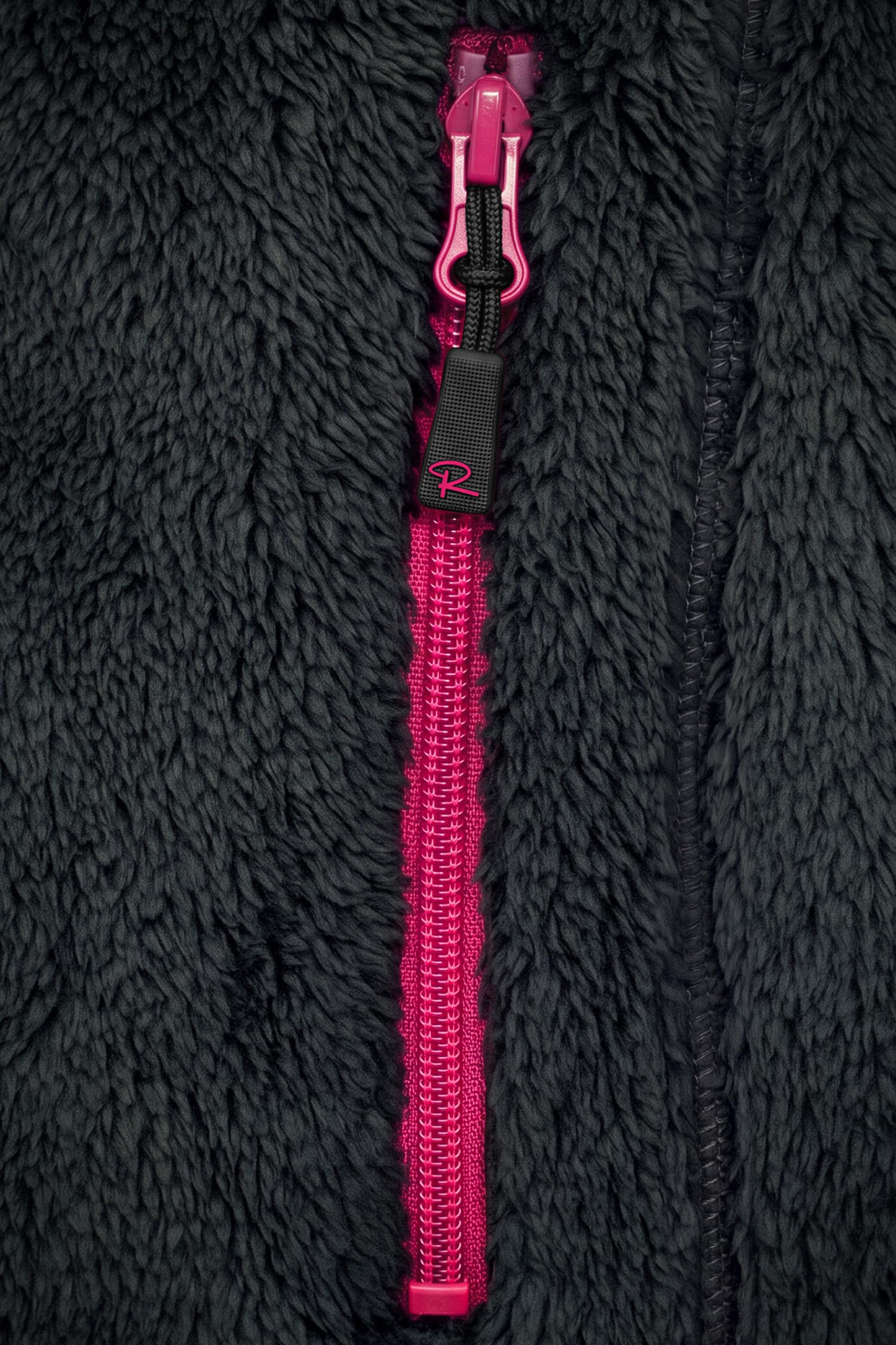 Reichstadt Veste polaire femme en teddy doux avec col montant | Zwei Seitentaschen mit Reißverschluss, Regular Fit, langarm, warm und bequem für Alltag, Freizeit und Übergangszeit