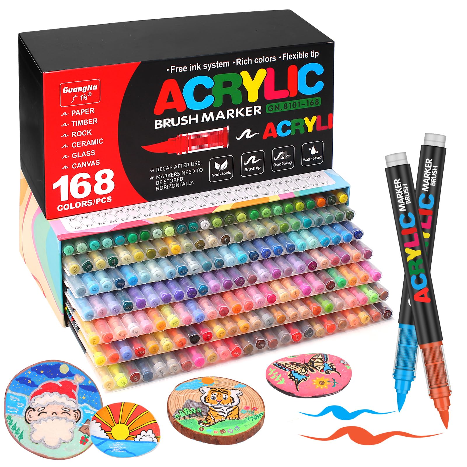 Laconile Farben Acrylstifte für Steine Wasserfest