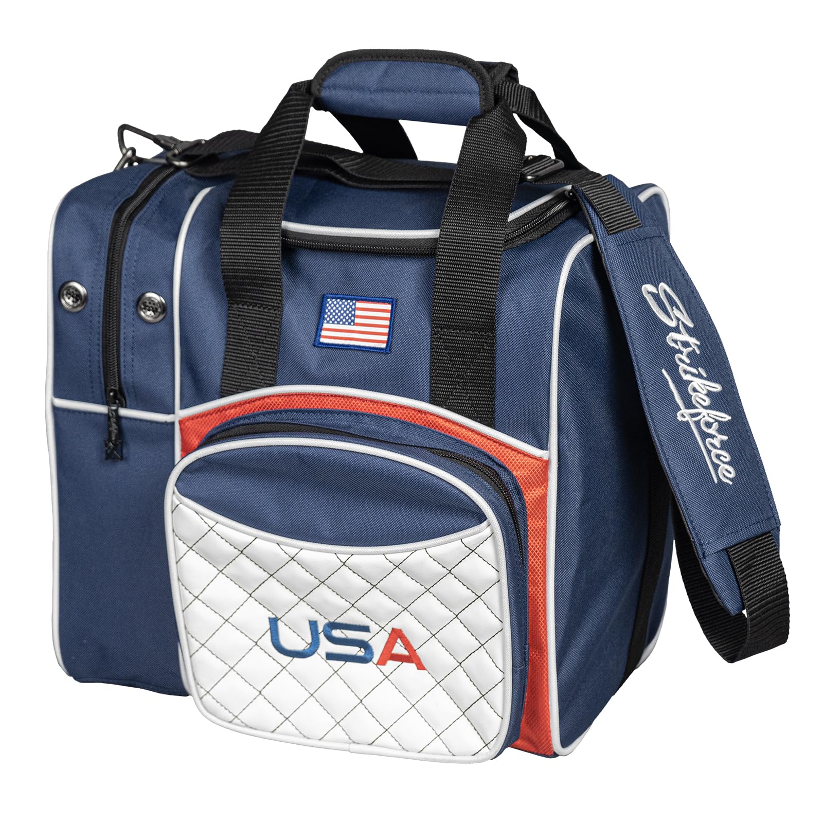 KR Strikeforce Flexx Single Tote Bowling Bag with Side Shoe Compartment and Front Accessory Compartment (USA)