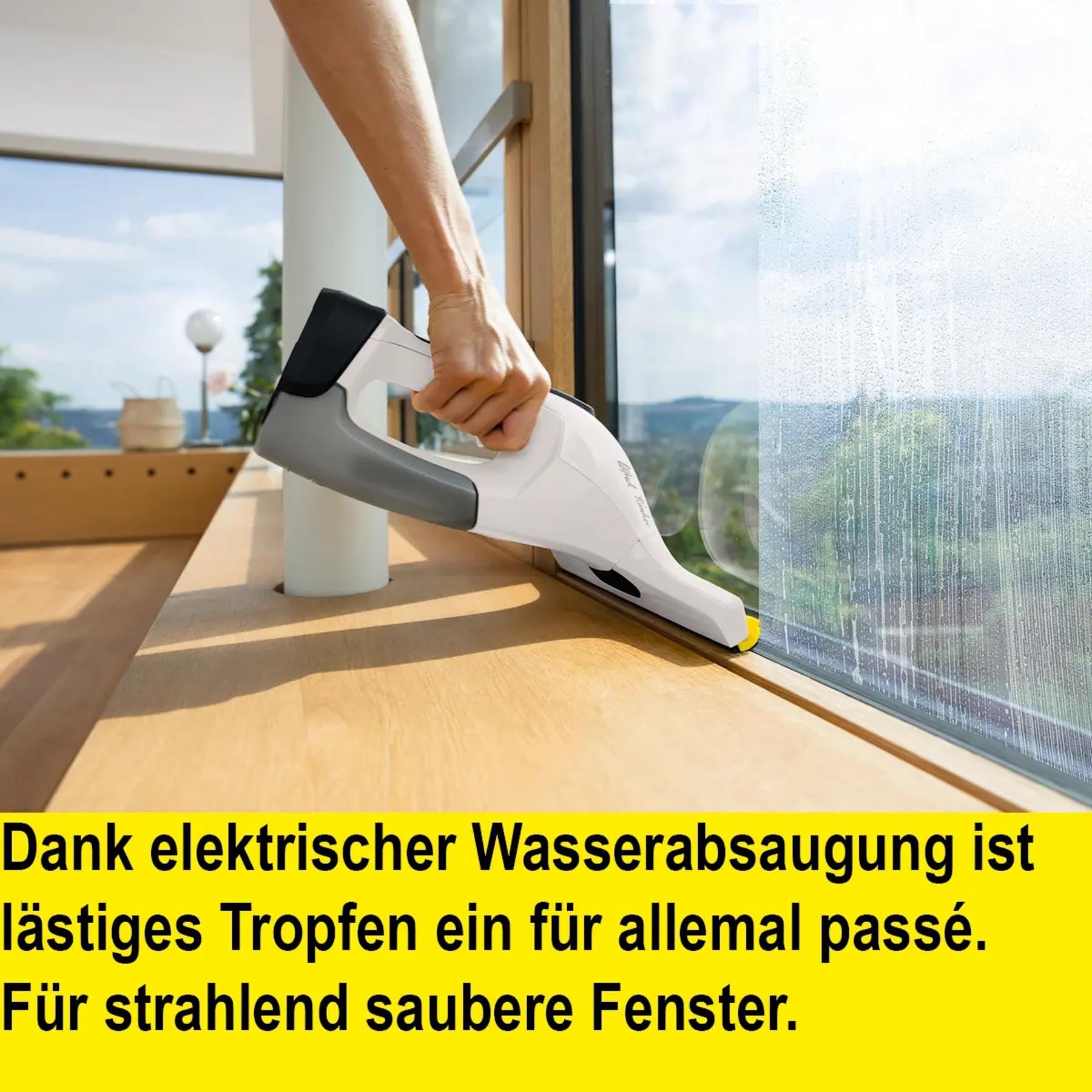 Kärcher Akku-Fenstersauger WV 7 Signature Line 1,5m 100 min 2 Absaugdüsen