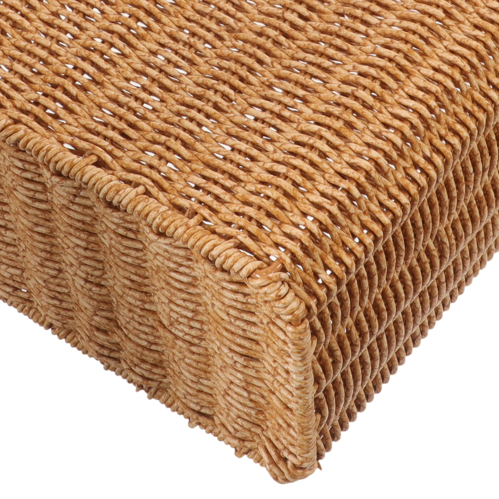 COLLBATH Papelera de Basura Tejida para Baño y Dormitorio Cesto Multifuncional de 10.82X10.43X5.70 Pulgadas para Almacenamiento en Espacios Reducidos
