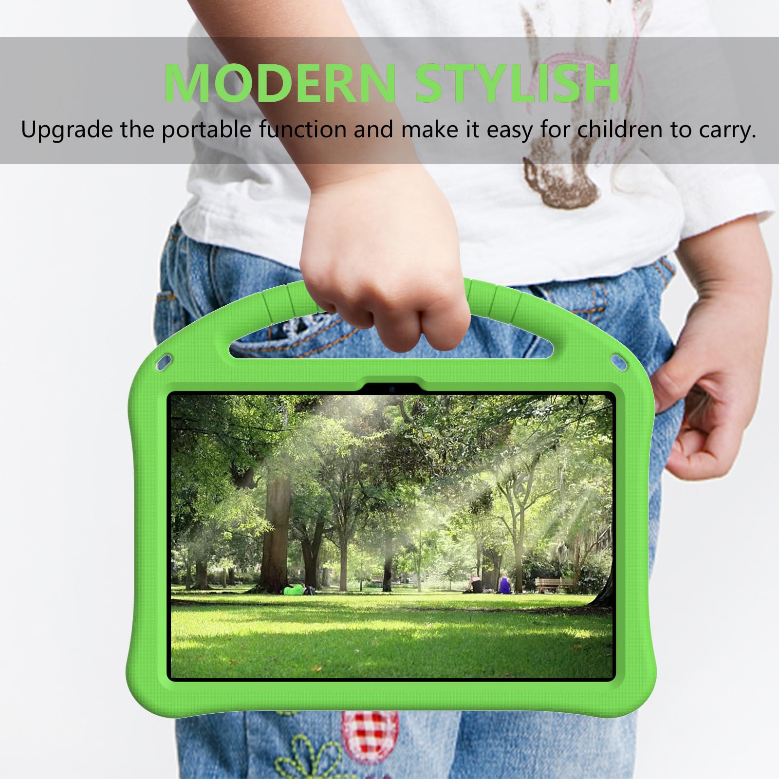 Custodia per tablet per bambini Doogee U11 Pro 11 pollici 2025 - Custodia protettiva resistente e leggera in EVA antiurto per U11 2025 (verde)