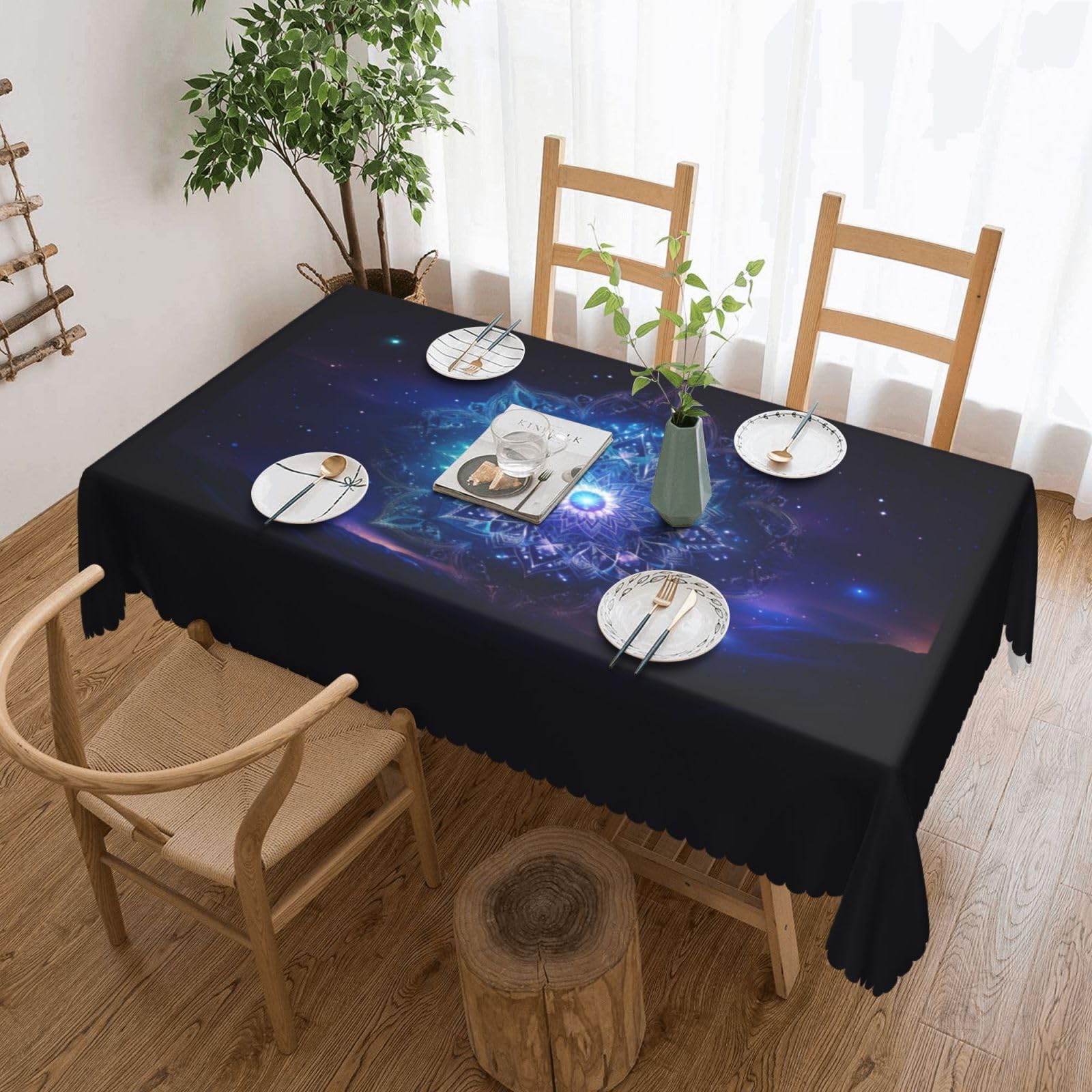 Nappe rectangulaire ciel étoilé pour pique-nique en plein air et grands buffets festifs