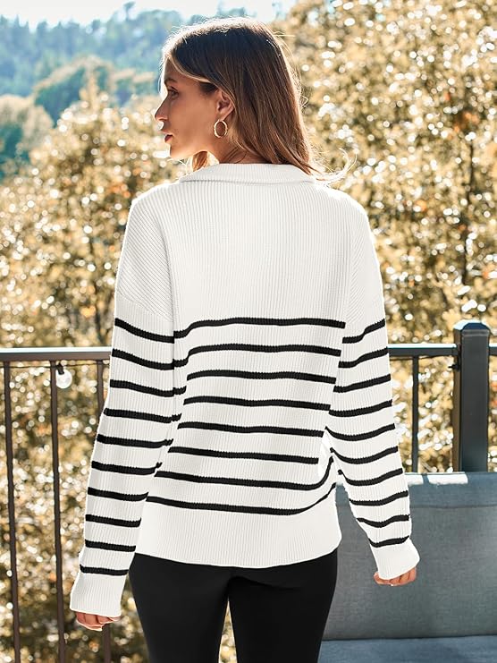 Cozy Striped Oversized Sweater - Fall Fashion Trend