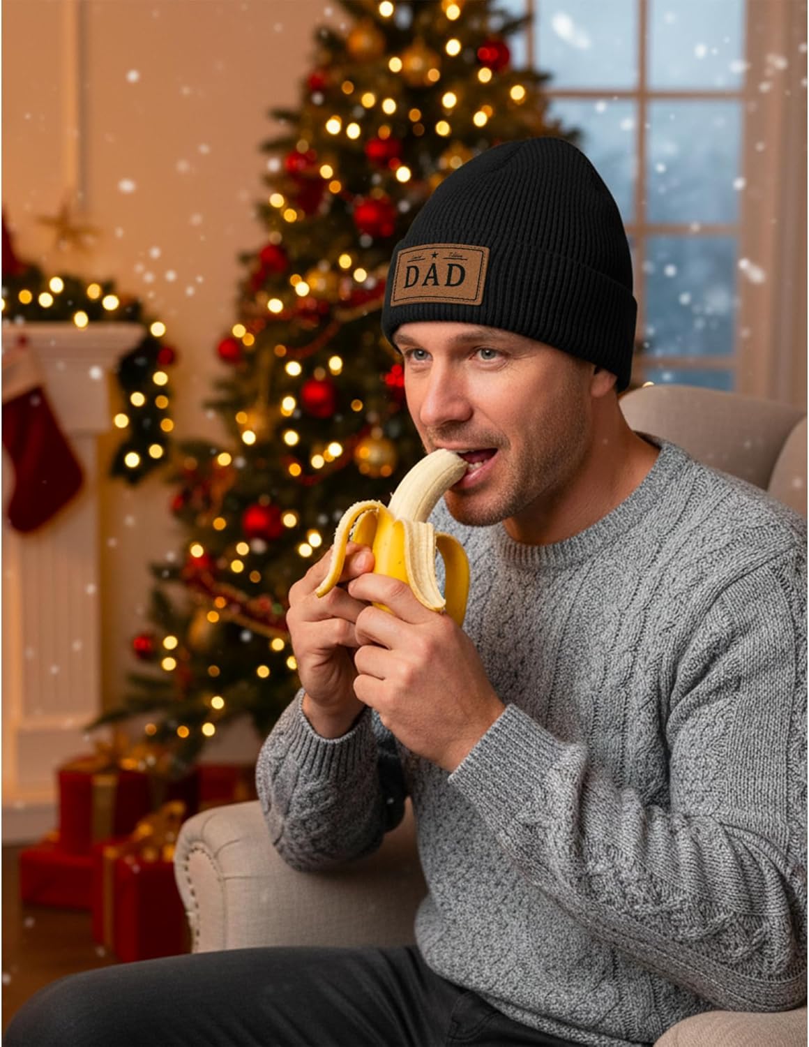 Dad Beanie,Dad Gifts from Wife Daughter Son for Christmas Birthday to Father,Winter Hats for Husband - Image 6