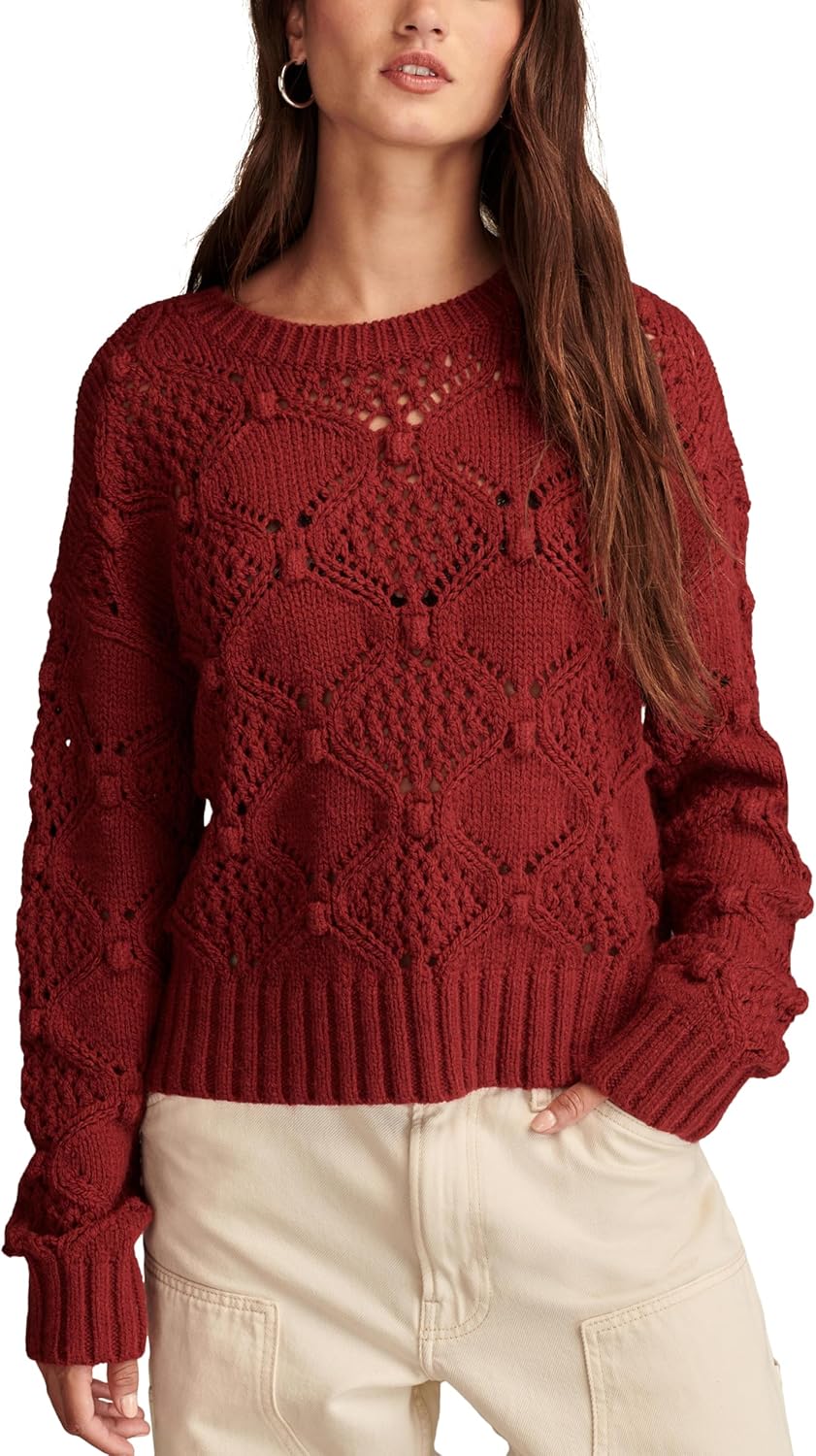 Lucky Brand Womens Bobble Crew