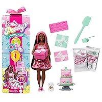 Barbie Party Surprise - Shimmerin' Hearts, bambola con 10 accessori a sopresa