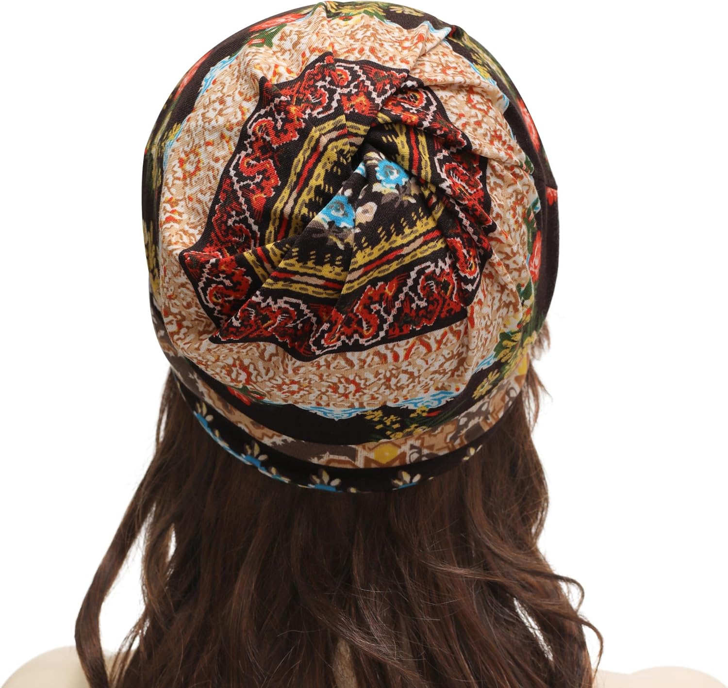 ZLYC Women Summer Thin Beanie Hat Floral Lightweight Slouchy Hat - Image 5
