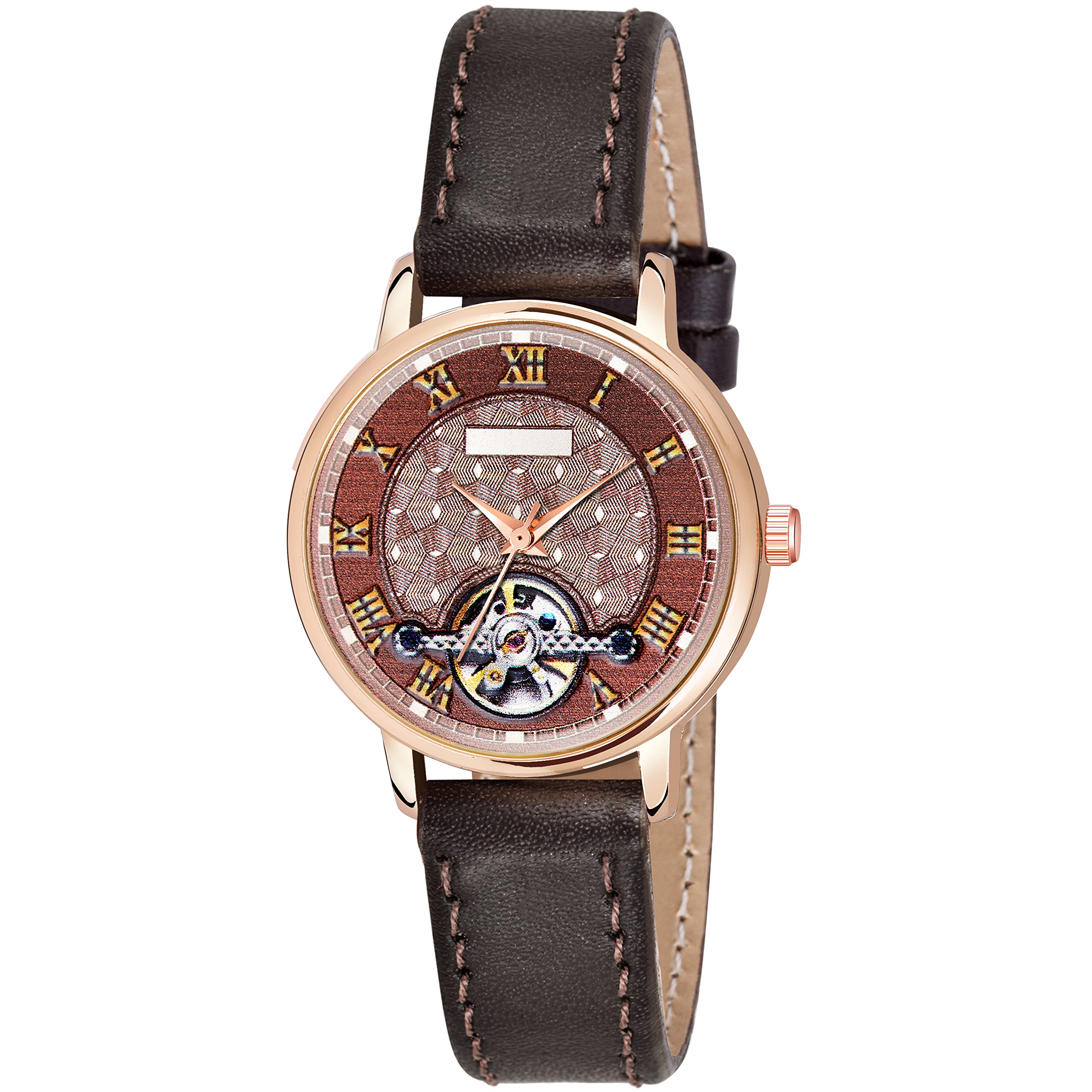 KIARVI GALLERY Analogue Stylish Leather Strap Womens and Girls Watch (Brown) (B0B1VZWQ2X) Amazon Price History, Amazon Price Tracker