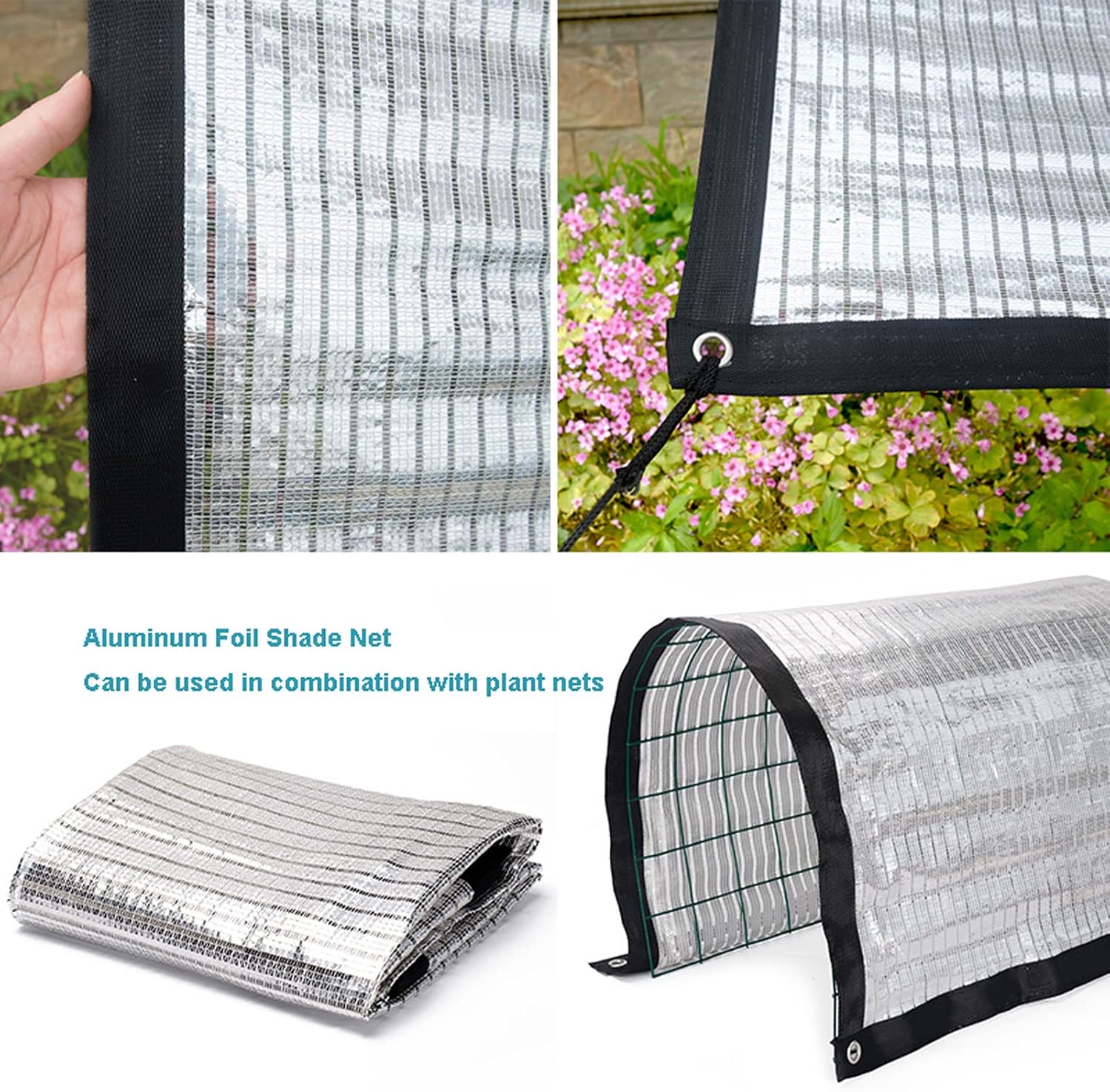 90% Sunblock Shade Cloth 11x11m with Grommets - UV Protection Mesh Tarp for Greenhouse, Garden, Patio, Lawn, Flowers, Chicken Coop, Car & Outdoor Use