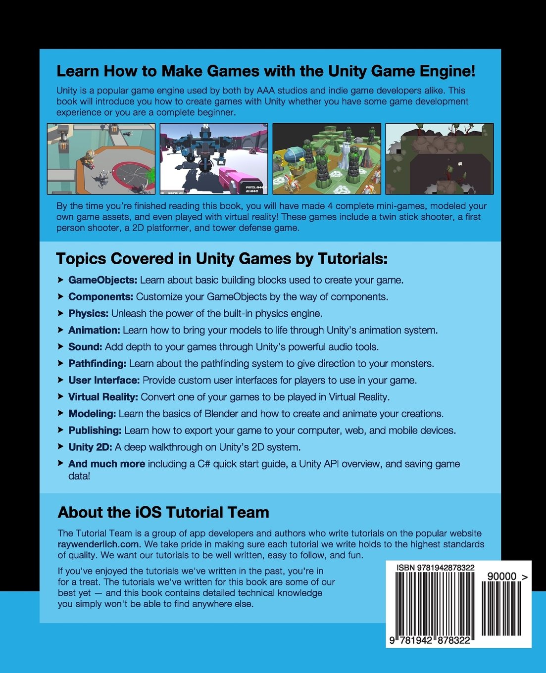 Unity Games by Tutorials: Make 4 Complete Unity Games from Scratch Using C#