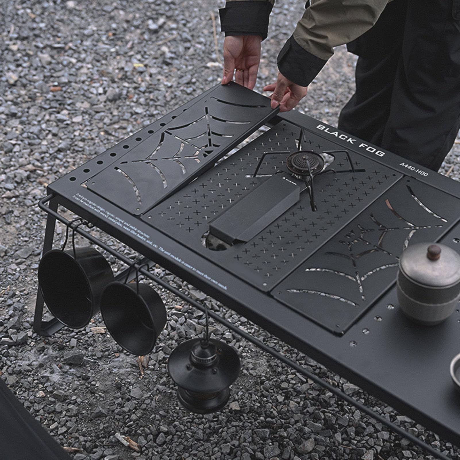 Stół Turystyczny Składany Z Pokrowcem Transportowym Metalowy | Plenerowy Stół Piknikowy Do Gotowania Do Grillowania Picnic Plaża Wędrówki Wspinaczka Wędkarstwo