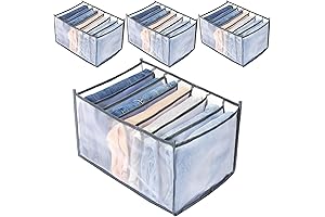 TOOVREN Modern Drawer Clothes Organizer, 7 Grids