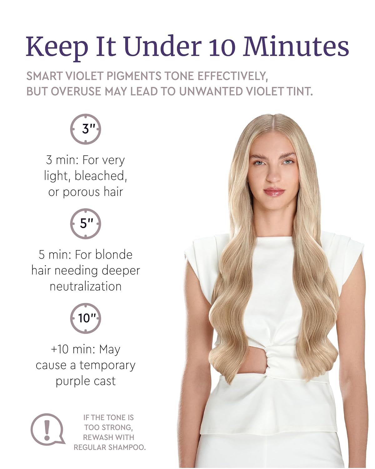 LA PUISSANCE Purple Hair Mask for Blonde Hair, Gray or White Hair - Toner for Blonde Hair Neutralizes Yellow & Brassy Tones - Keratin Purple Mask Deep Conditioning - Hair Toner for Highlighted Hair - Image 7