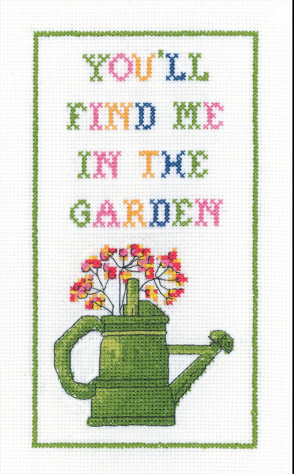Heritage Crafts Red Cross Stitch Kit - In The Garden 11Cm