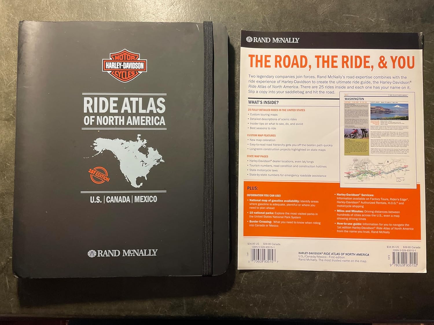 Harley Davidson Ride Atlas of North America: Rand McNally and Company ...