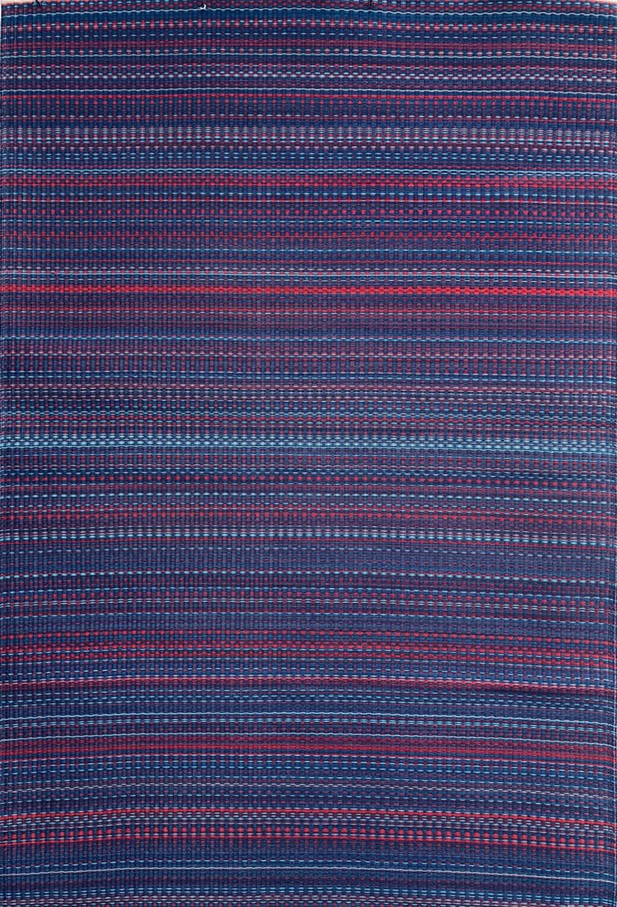 Mad Mats Geometric Outdoor Rug, Reversible Plastic Mat (6' x 9', Mix - Indigo Purple)