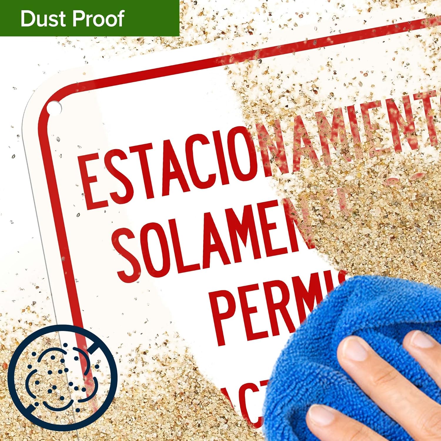 Parking With Permit Only Spanish Sign, 12x18 Inches, 55 mil thick HDPS (high density polystyrene), Made in USA by My Sign Center