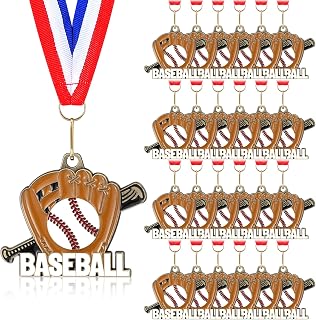 Tondiamo 24/48 Pcs 2in Award Gold Medals Bulk, 24 Pcs, Baseball Medal