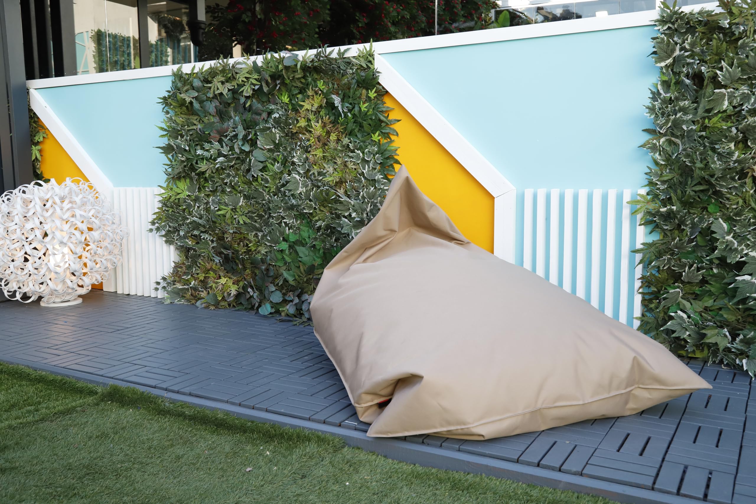 Ecopuf Lazy Pouf en Tissu Polyester Anti-déchirures Imperméable 150 x 100 cm
