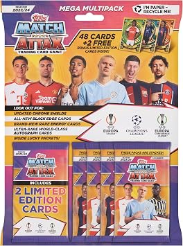 Topps Match Attax 23/24 Mega Multipack - Contains 48 Match Attax Cards plus 2 Limited Edition Random Cards