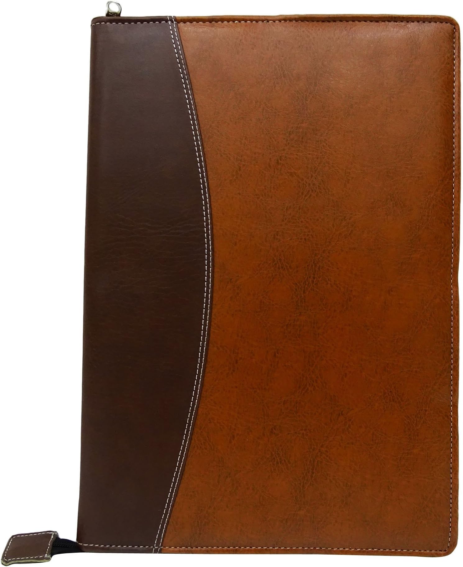 Gemson B4 Business Faux Leather Portfolio Zippered Closure Document Folder 20 Glass Clear Pockets Presentation Folder