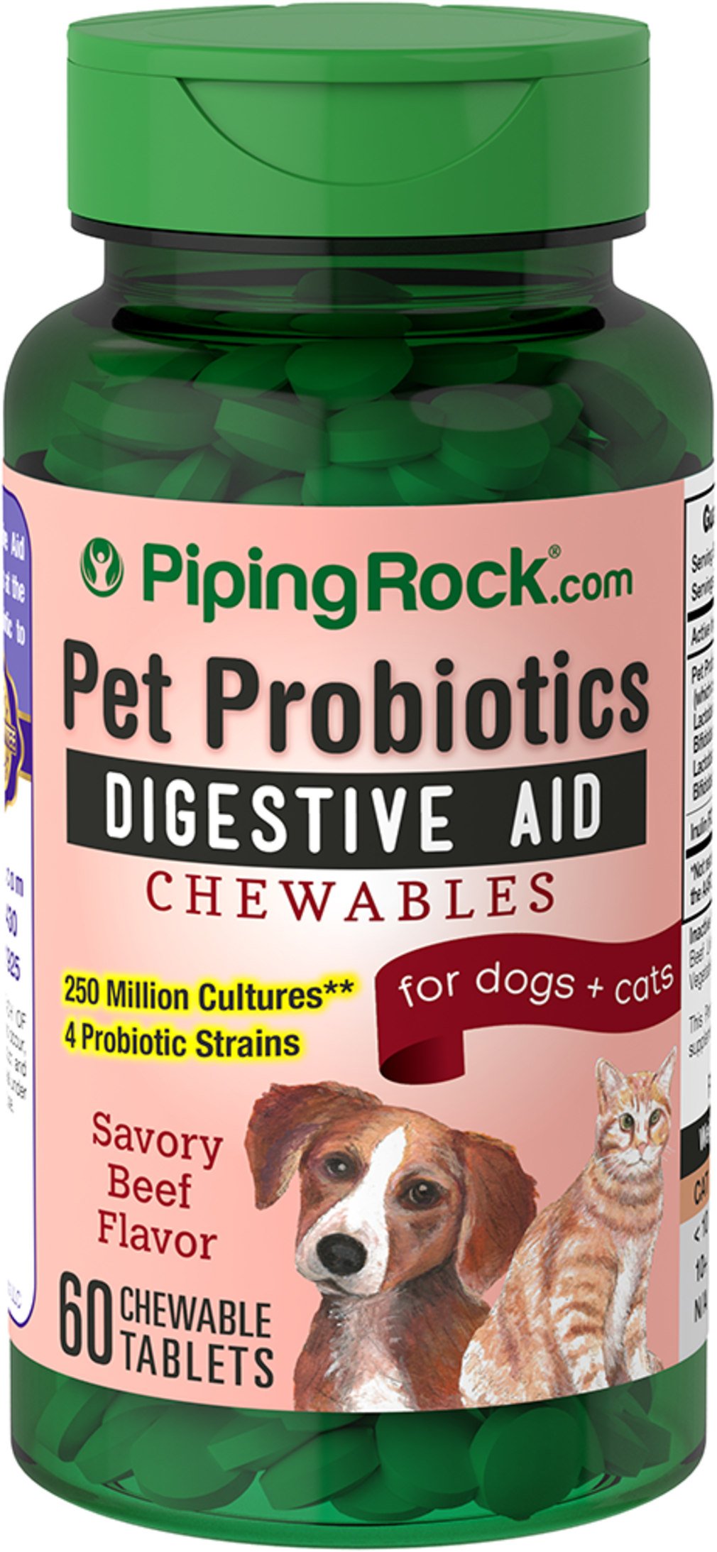 Piping RockDigestive Aid Probiotics for Dogs & Cats Chewable
