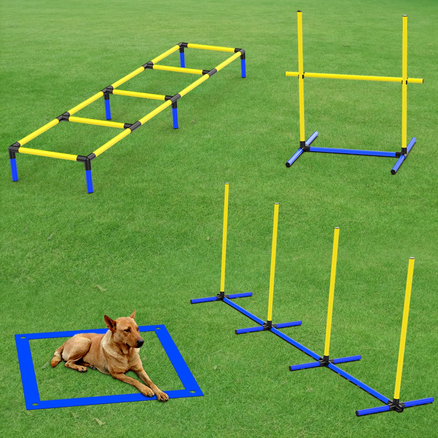 Sale UK Pawhut Piece Dog Agility Course Backyard Set, Dog