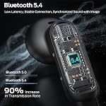 Monster Open AC601 Wireless Earbuds, Bluetooth Earbuds with ENC, Crystal Clear Call, USB-C Charging, IPX5 Waterproof Wireless Clip-on Earbuds, 32H Playback Ultra Long Battery Life (Black)