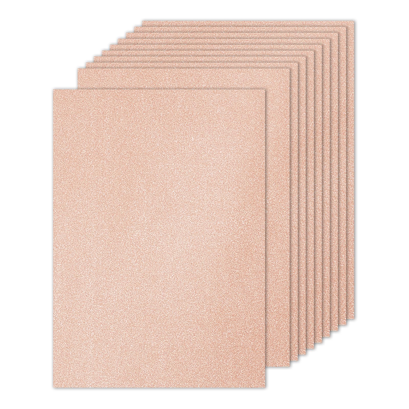 PATIKIL 10 Sheets Rose Gold Glitter Cardstock Paper