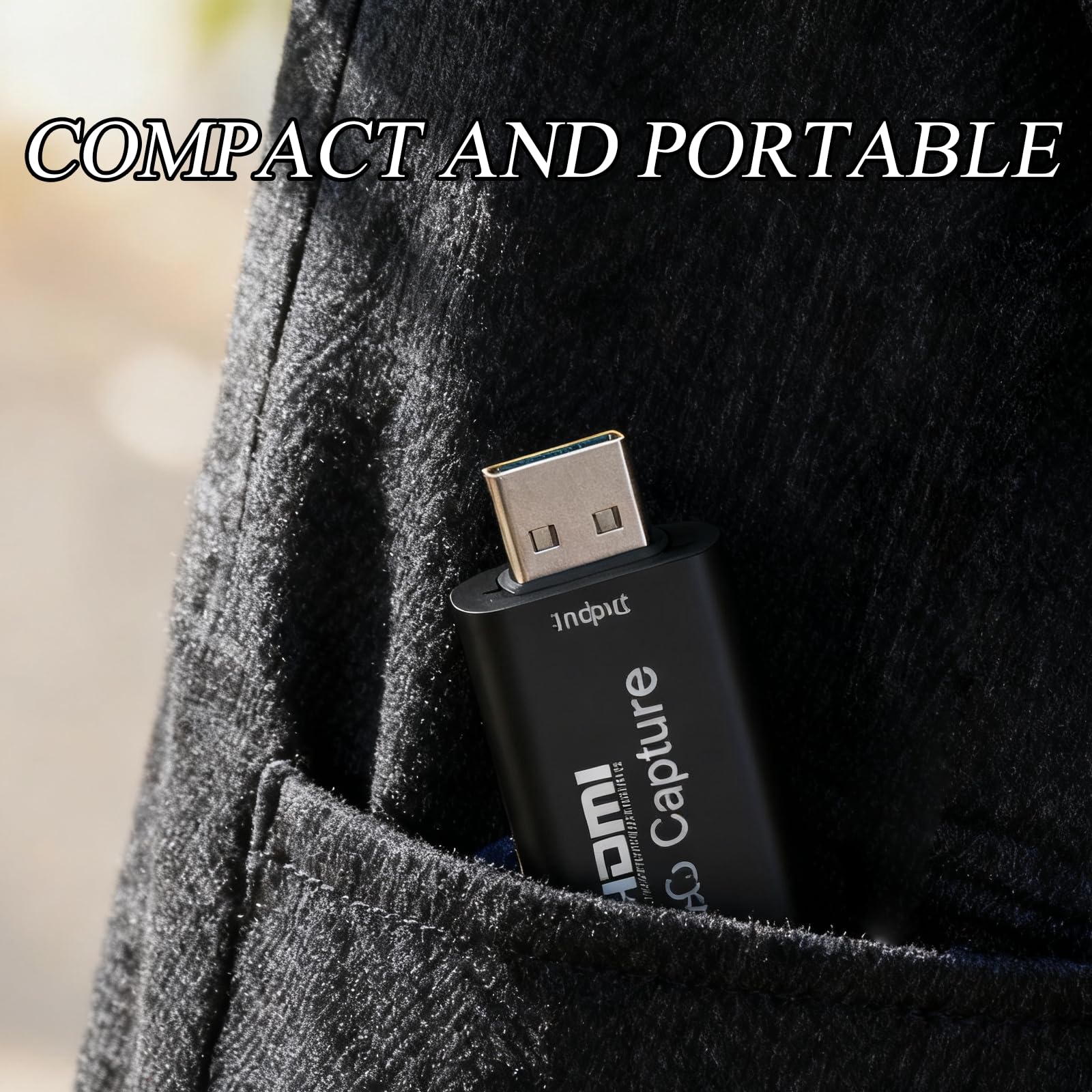 Cattura Video, Adattatore da Hdmi a Usb,Cattura HDMI,Ingresso 4k Uscita 1080P,Portatile Plug e Play Ideale per Trasmissioni in Diretta Videoconferenze e Registrazioni in Loco