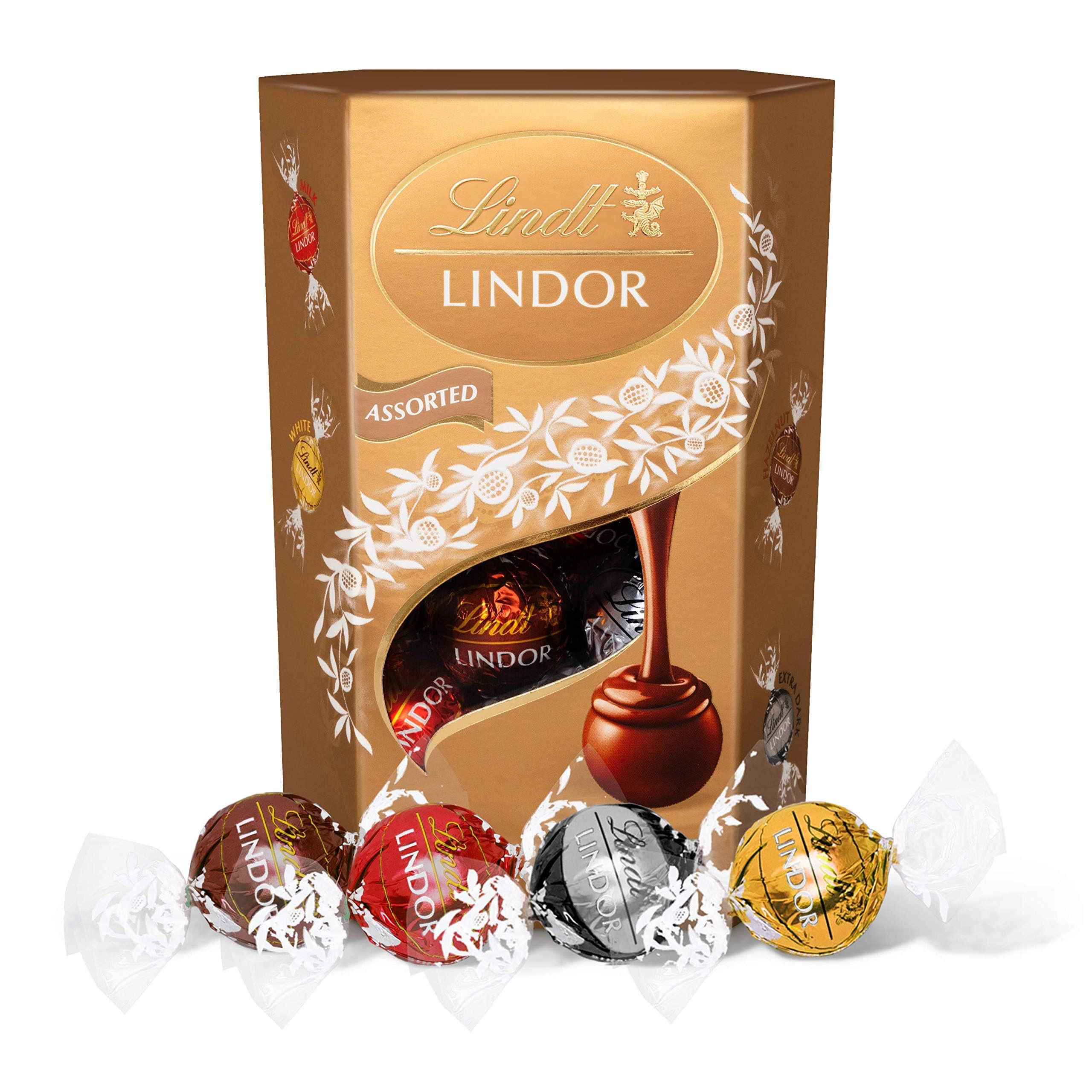 Lindt Lindor Assorted Chocolate Truffles – 200g Box (Approx. 16 Balls) – Smooth Filling – Christmas, Gift, Birthday, Congratulations Treat