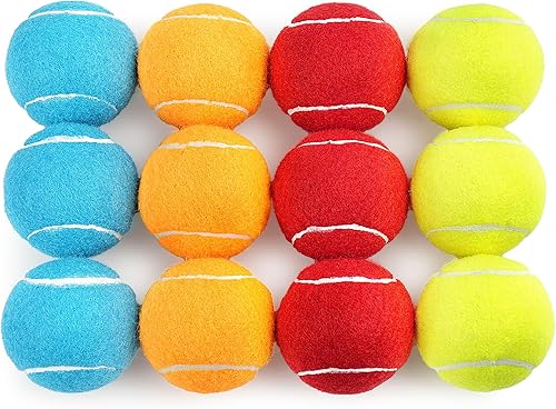 Miniatura 13 de Pelotas de tenis para perros Prime Pets, 12 paquetes, 6.35 cm de pelotas de tenis duraderas de alto rebote para perros, pelota de perro para buscar