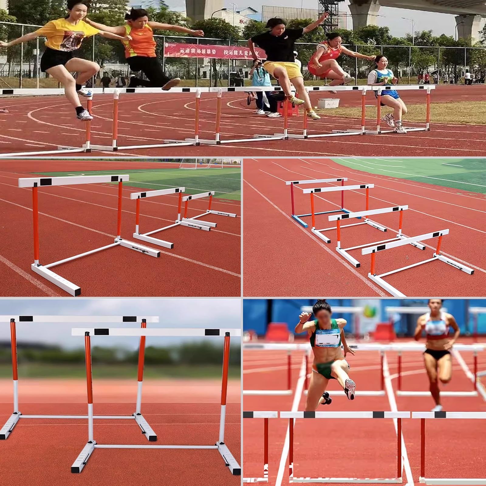 Vallas Entrenamiento Vallas de Altura Ajustable de 30 a 42 Pulgadas para Atletismo, Equipo de Entrenamiento de Agilidad, Vallas para Entrenamiento de Velocidad, Fuerza y ​​Resistencia