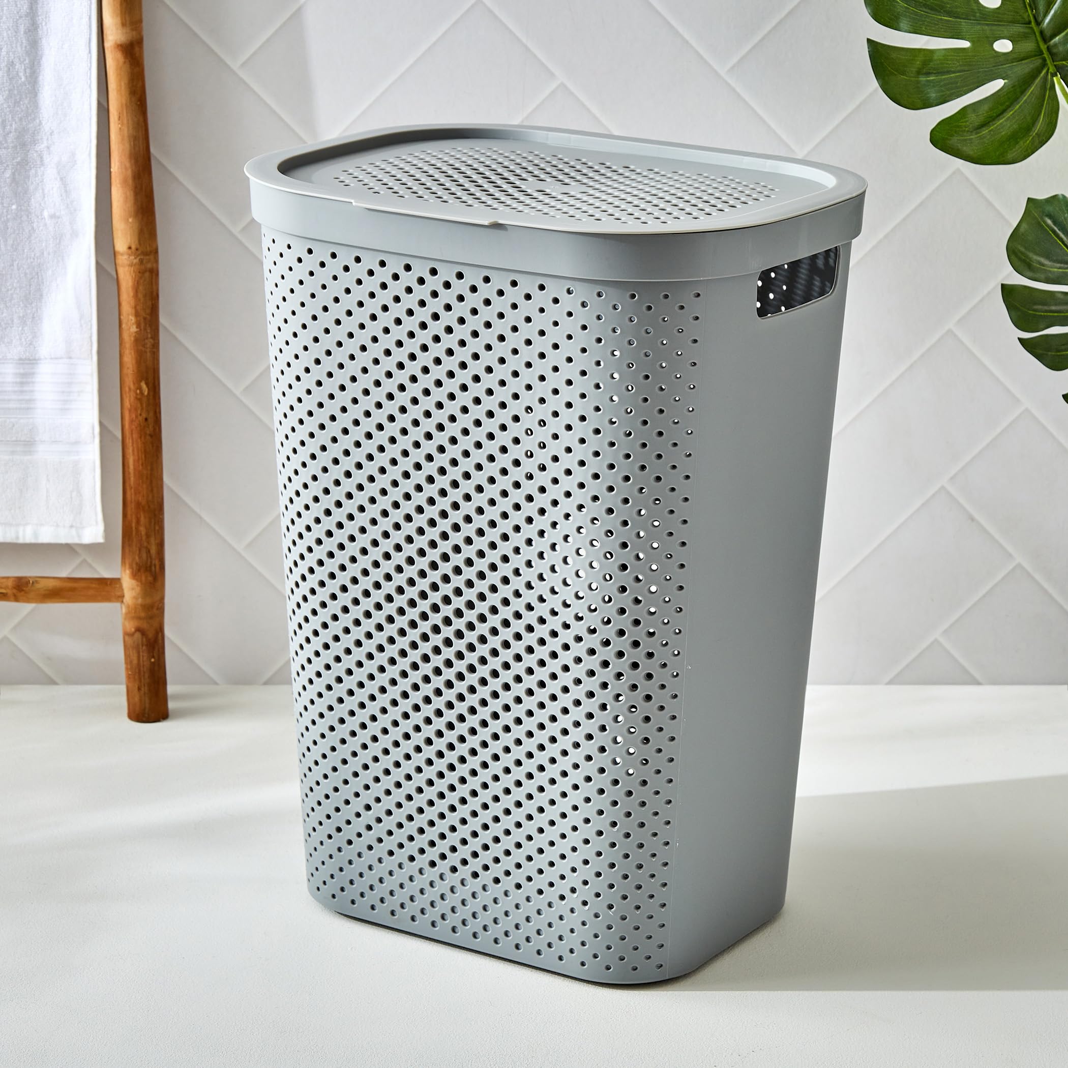 Home Centre Wilton Infinity Polypropylene Laundry Hamper with Lid - 58L-image-12