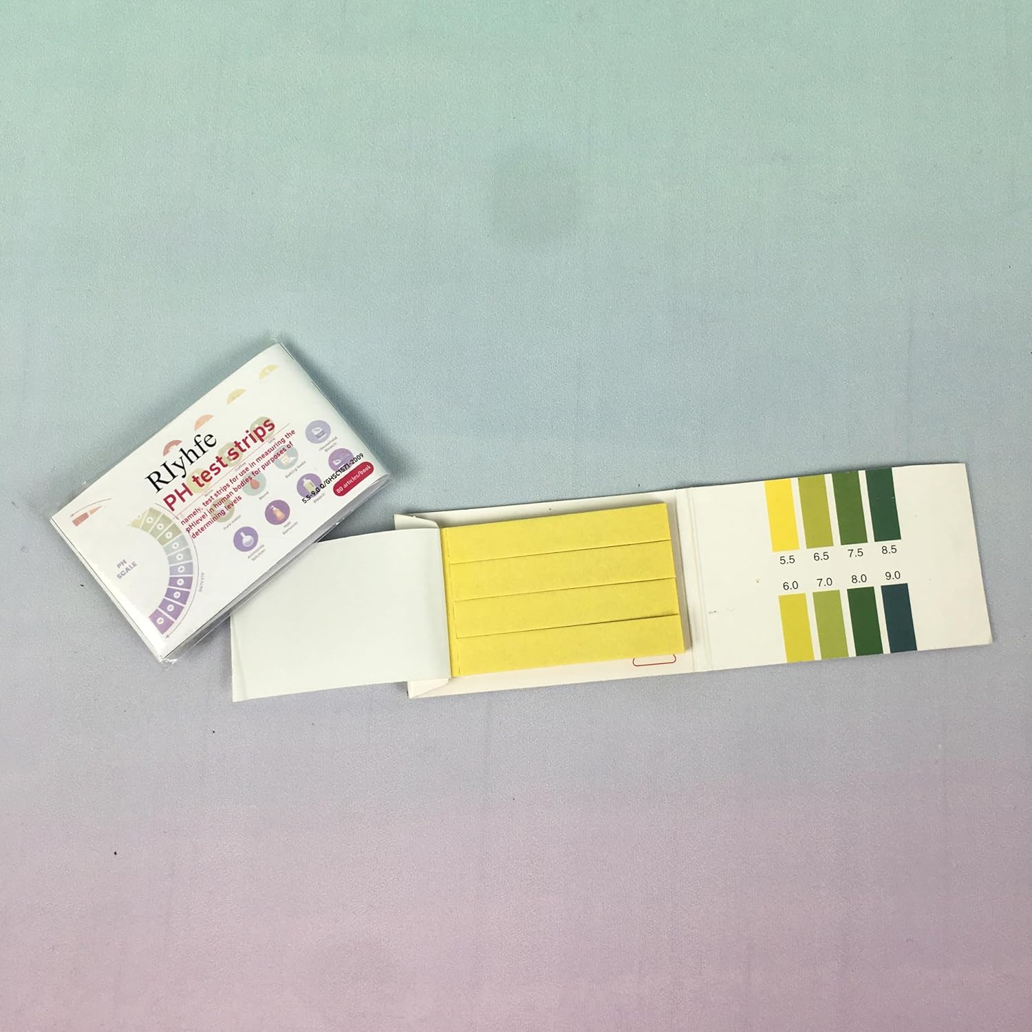 RIyhfe PH test strips – 80 Pieces Urine & Saliva pH Test Kit, Accurate pH 4.5-9.0 Test Strips for Monitoring Acid Alkaline Balance, Fast Color Change