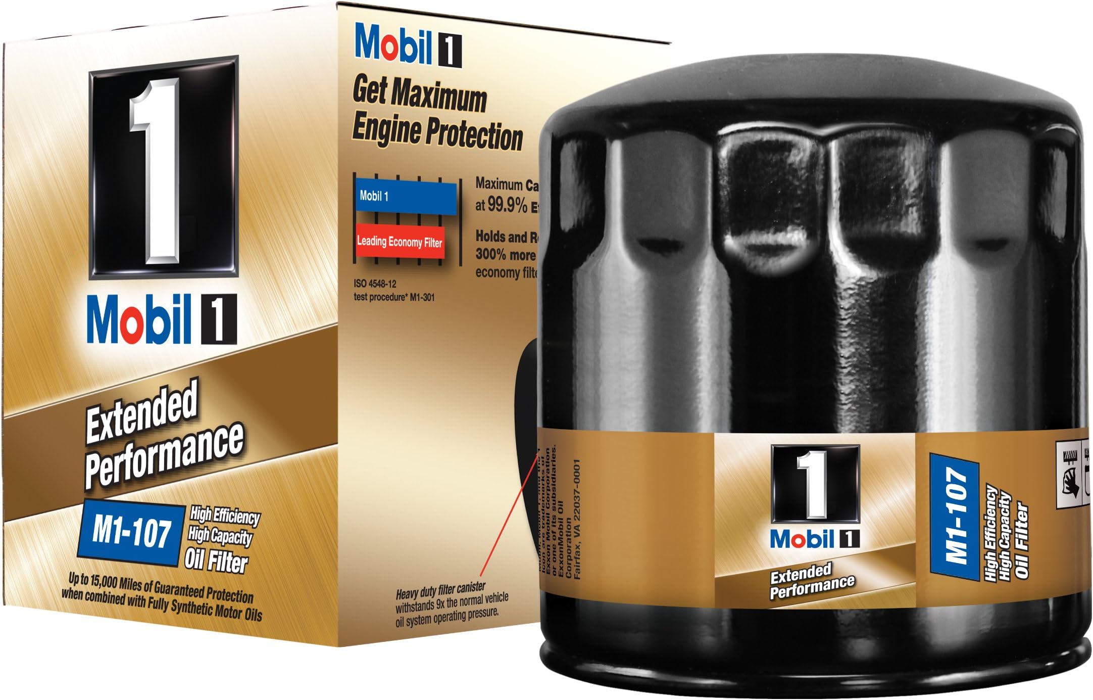 1 M1-107 Extended Performance Oil Filter (Pack of 2)