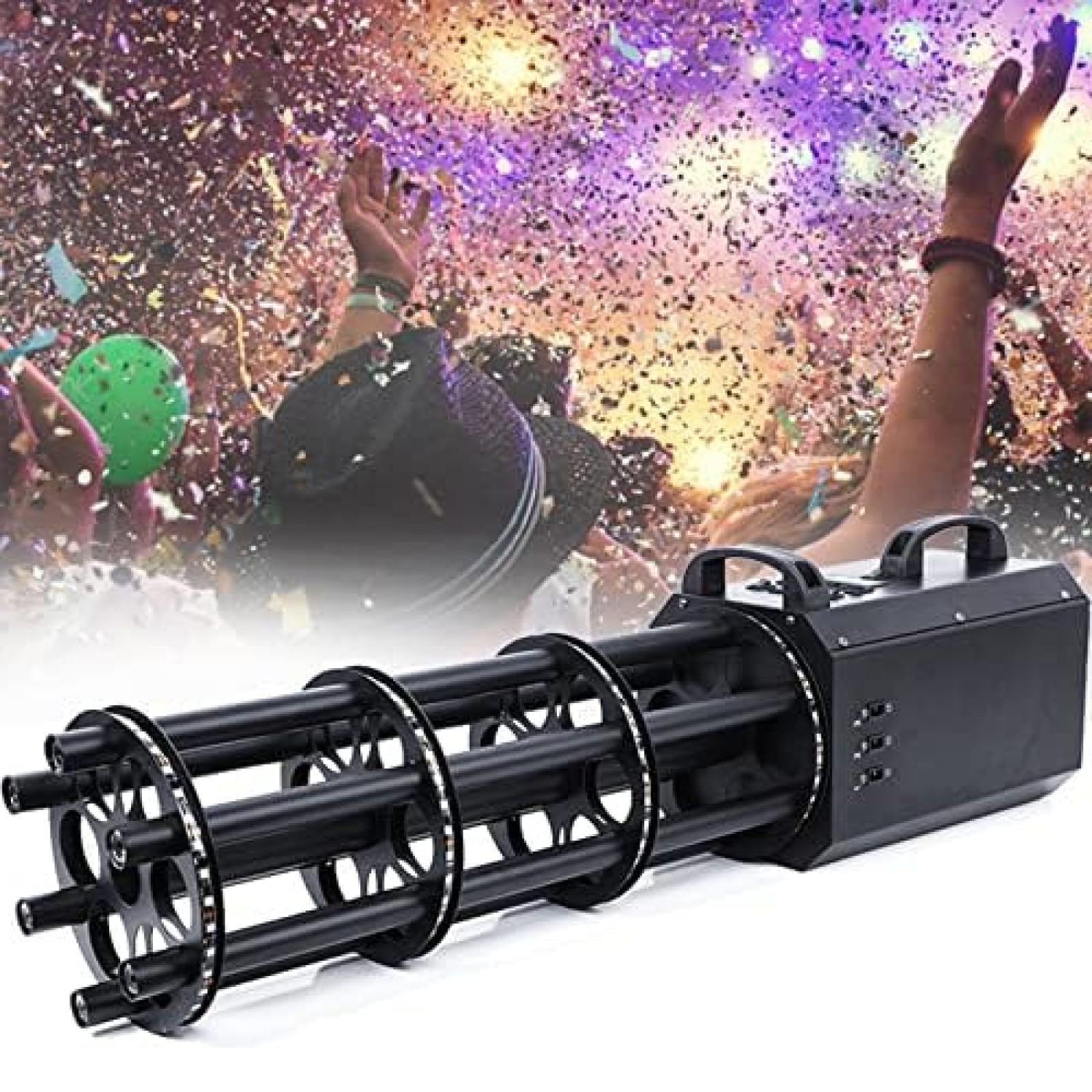 Souffleur de confettis avec feu d'allumage électronique et LED