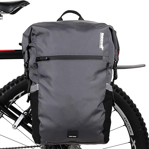 Miniatura 9 de Rhinowalk Bolsa de Bicicleta Impermeable Bolsa de Alforja Convertible - 2 en 1 Bolsa de Sillín para Bicicleta Bolsa de Hombro Bolsa de Alforja para