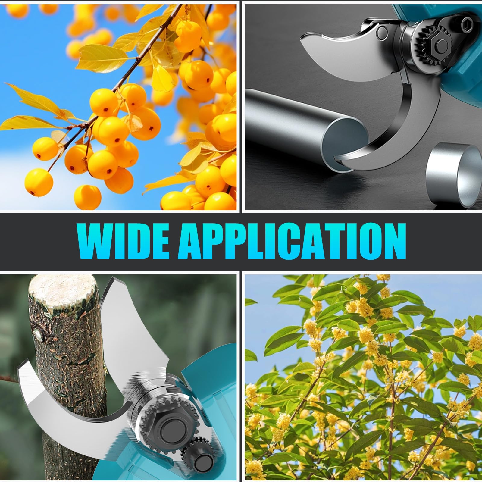 Tijeras de podar eléctricas profesionales con batería, repuesto para Makita, tijeras de podar con batería de 2 x 3,0 Ah, diámetro máximo de corte de 30 mm, ramas con batería para podar el jardín