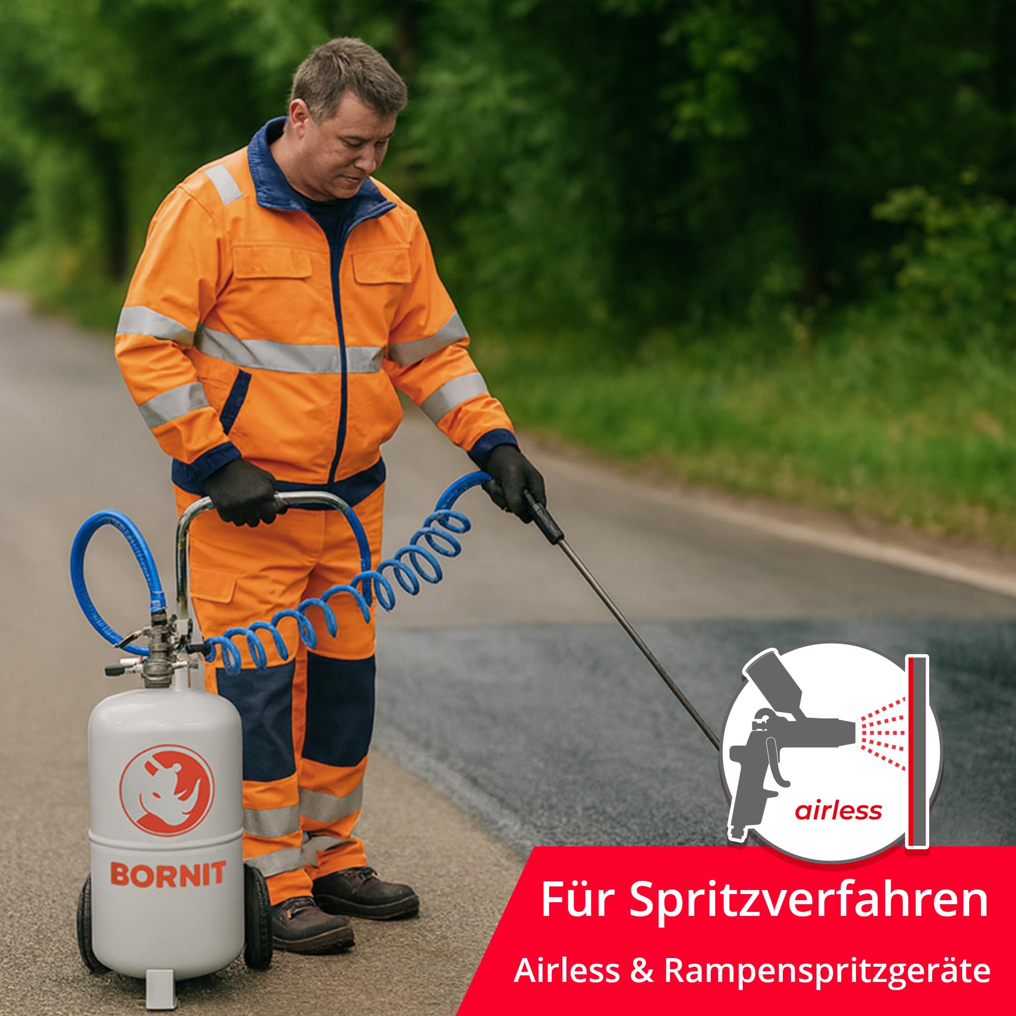 BORNIT Haftkleber R2 C40BF5-S, 25kg Bitumenemulsion für Asphaltflächen | hohe Haftkraft, schnelle Vorbehandlung, erstklassiger Schichtenverbund