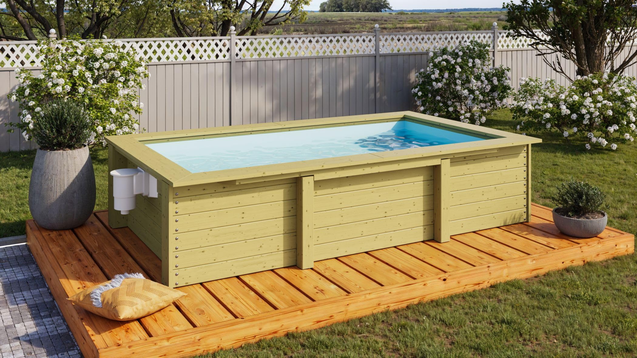 CHILLROI Karibu Pool aus Massivholz + Produktbeschreibung